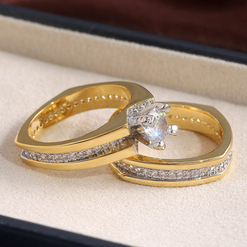 Crystal Double Ring Set
