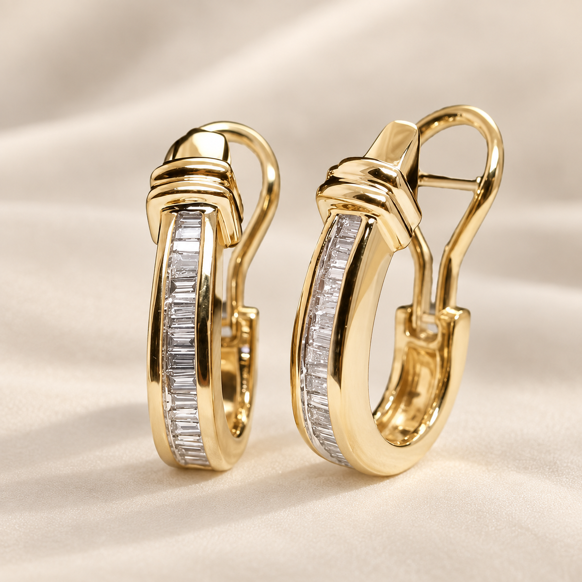 Vintage Gold & Diamond Earrings
