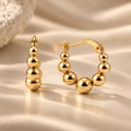 Round bead earrings