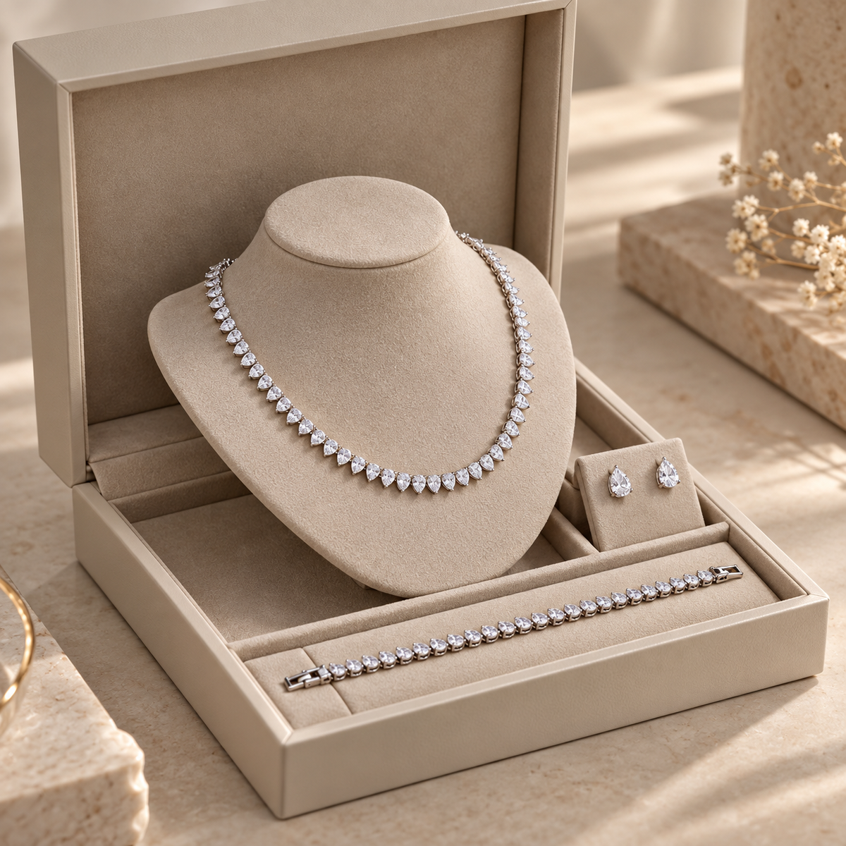 Elegant Zircon Jewelry Set