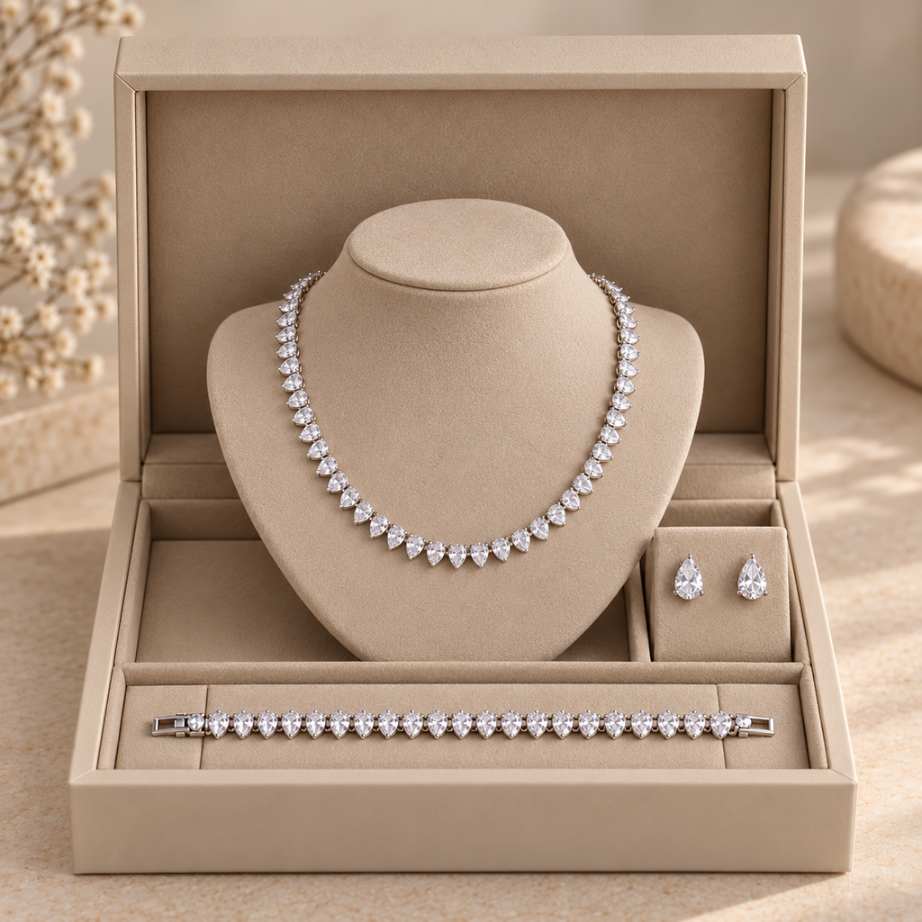 Elegant Zircon Jewelry Set