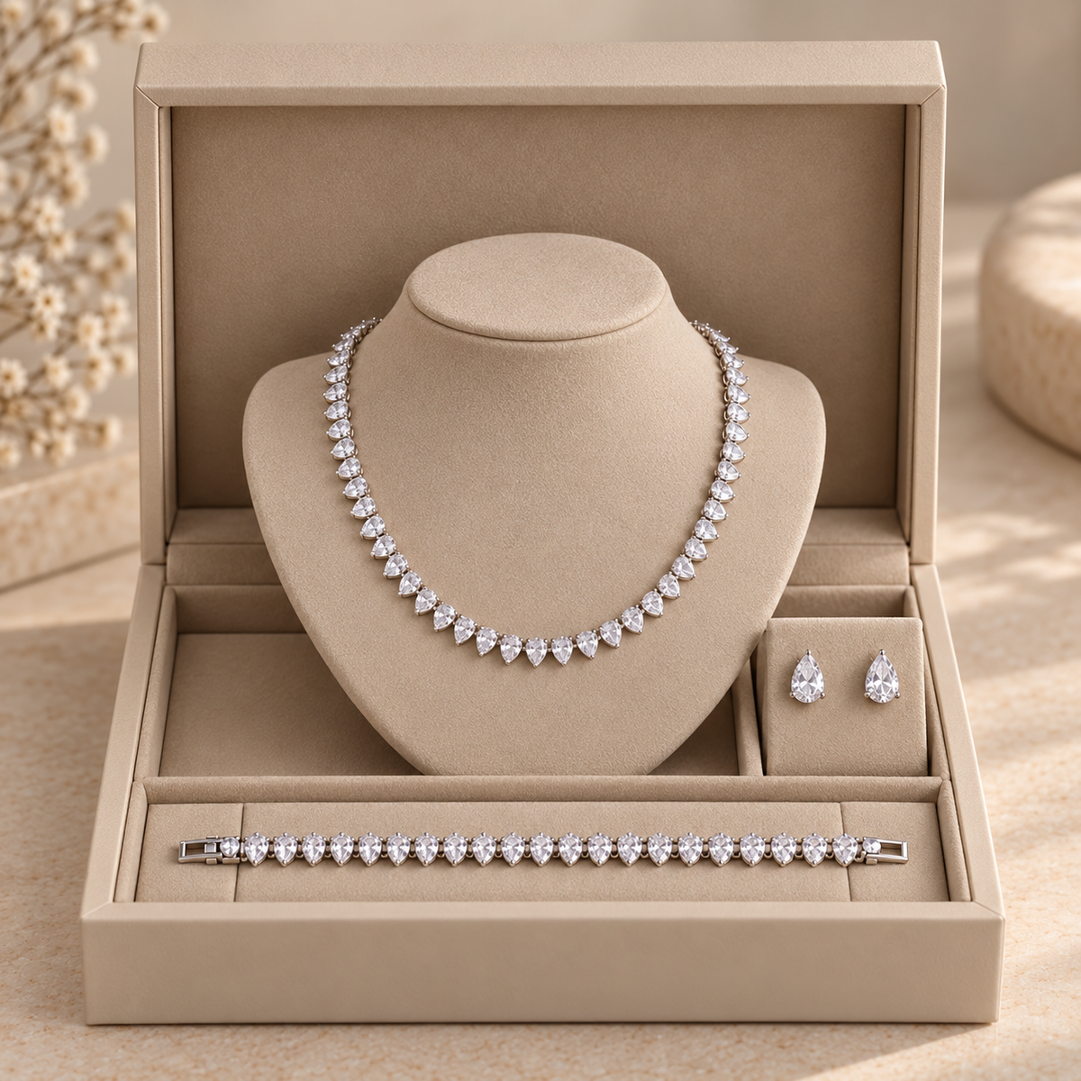 Elegant Zircon Jewelry Set