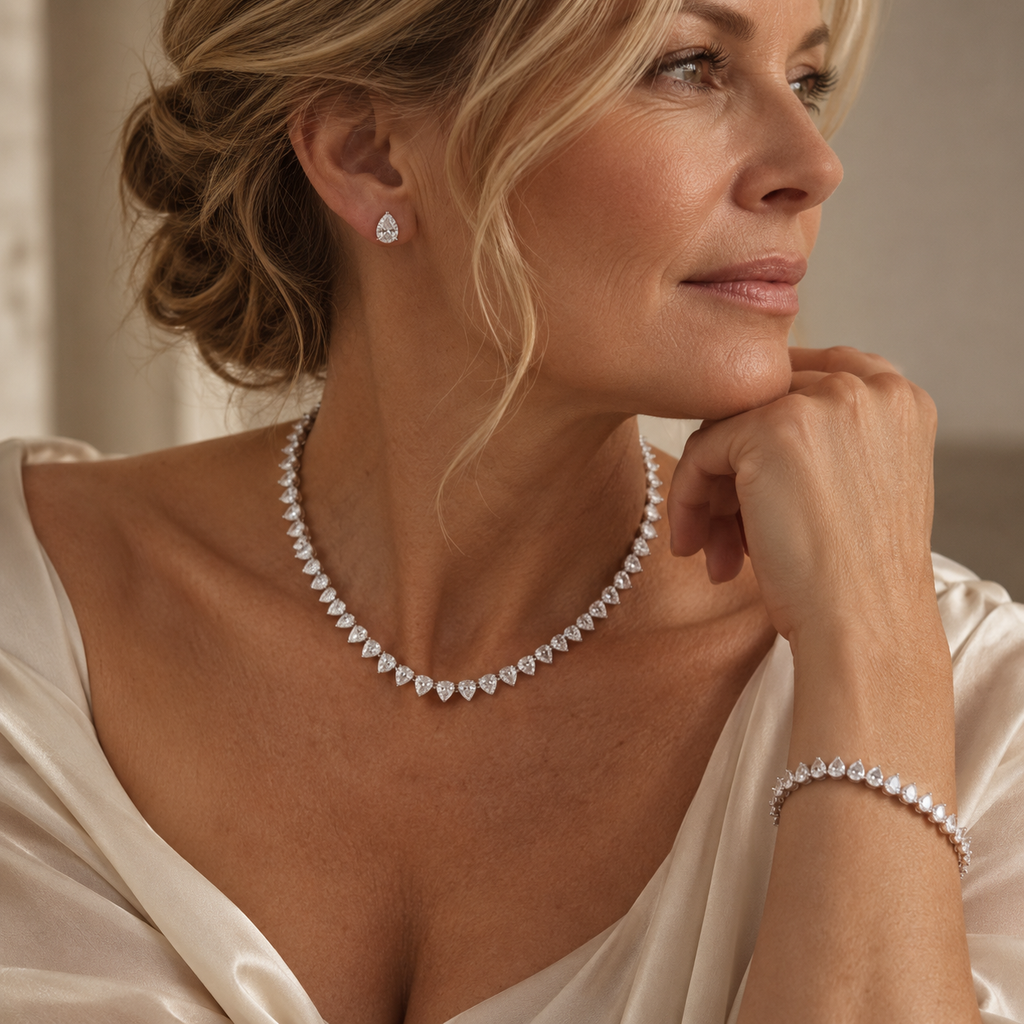 Elegant Zircon Jewelry Set