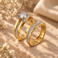Crystal Double Ring Set