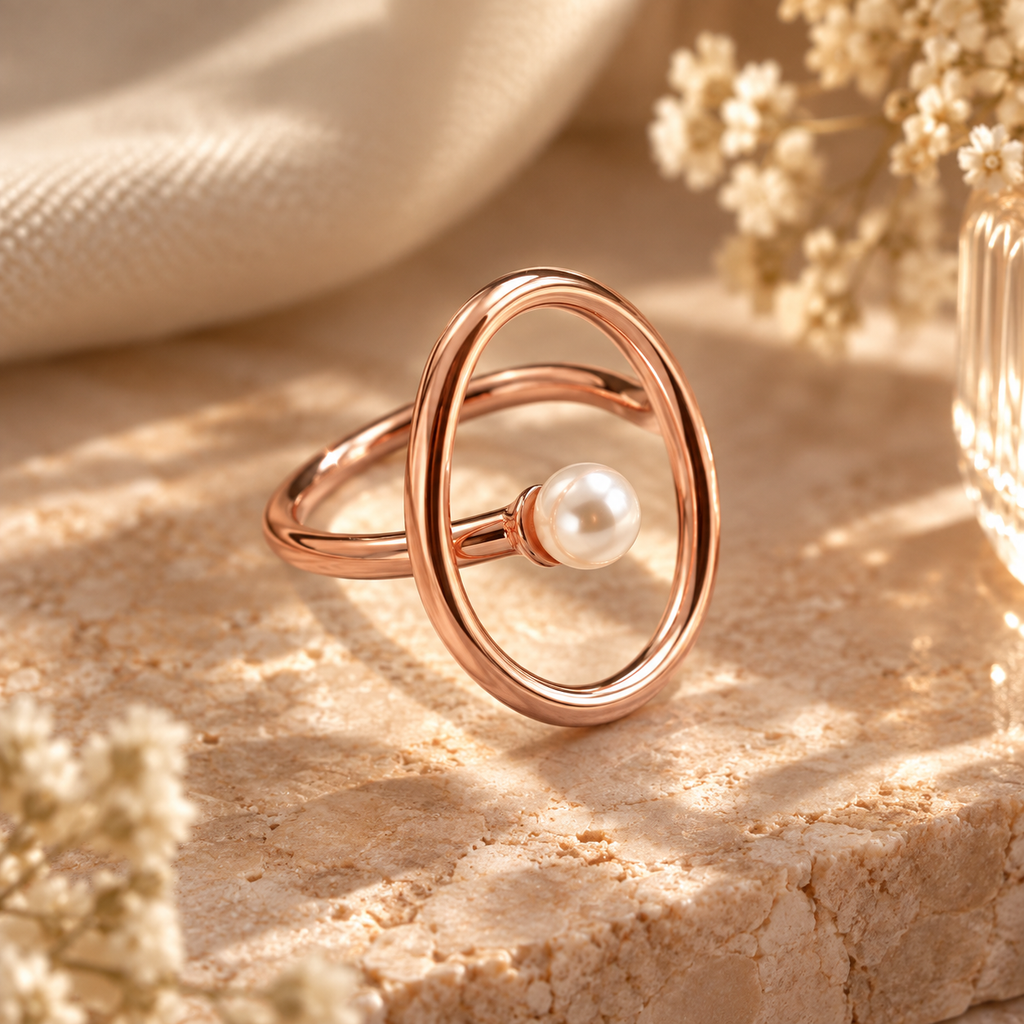 Ellipse Pearl Ring