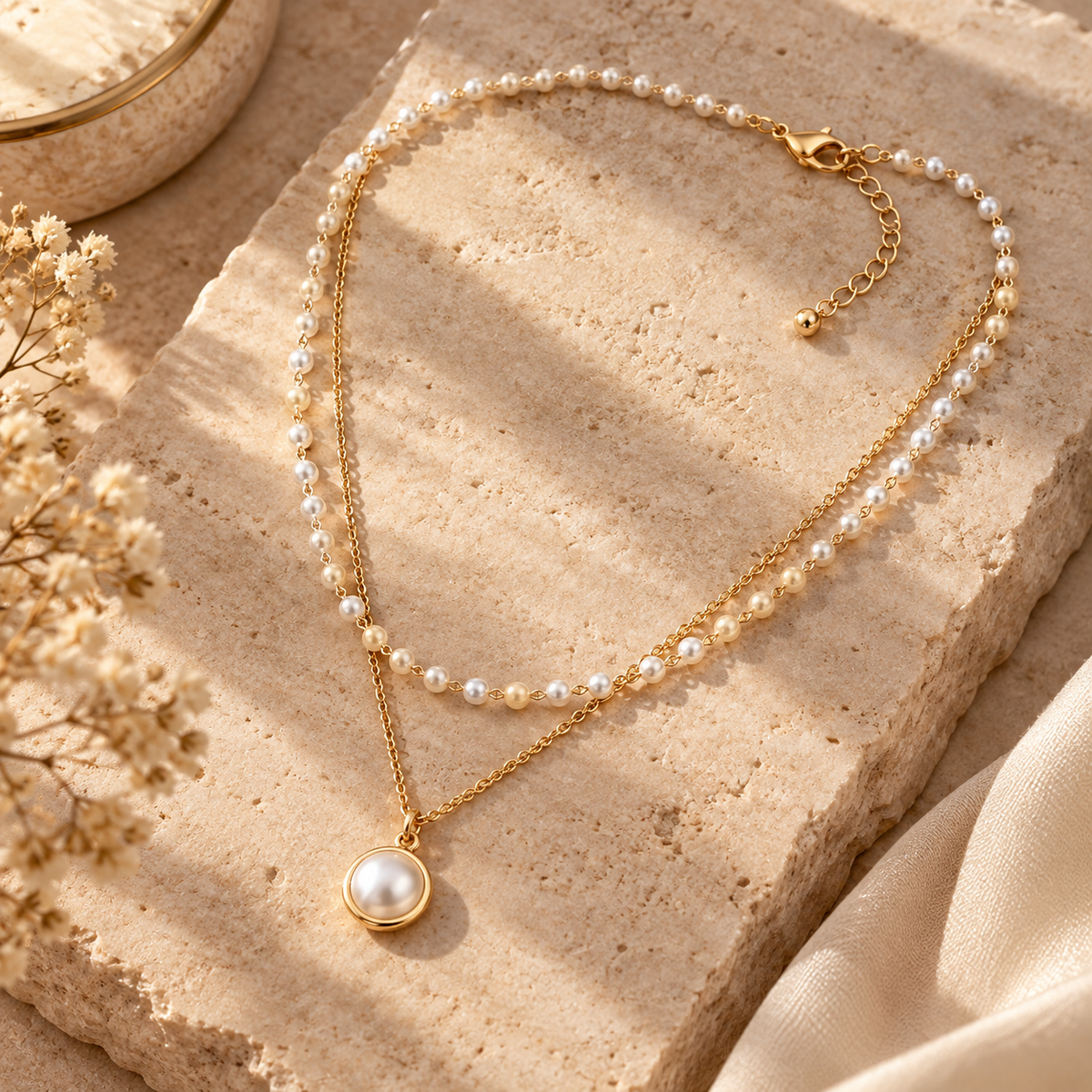 Layered Pearl Necklace